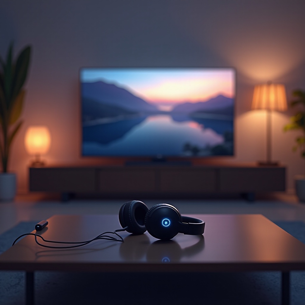 como posso assistir TV com fones de ouvido