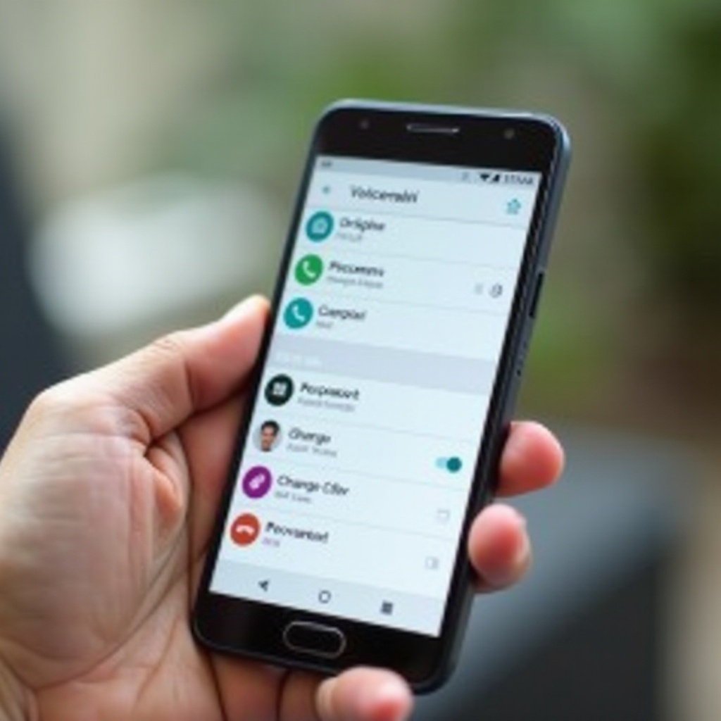 como mudar a mensagem de correio de voz no telefone Android