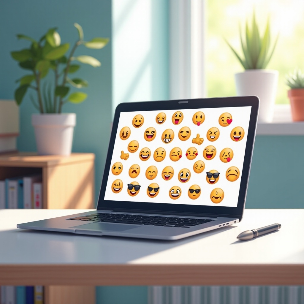 jak używać emotikon na laptopie