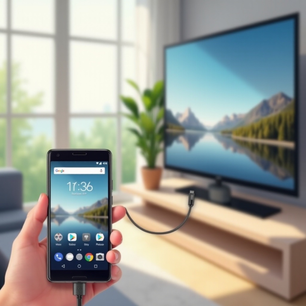 cabo para conectar o telefone Android à TV