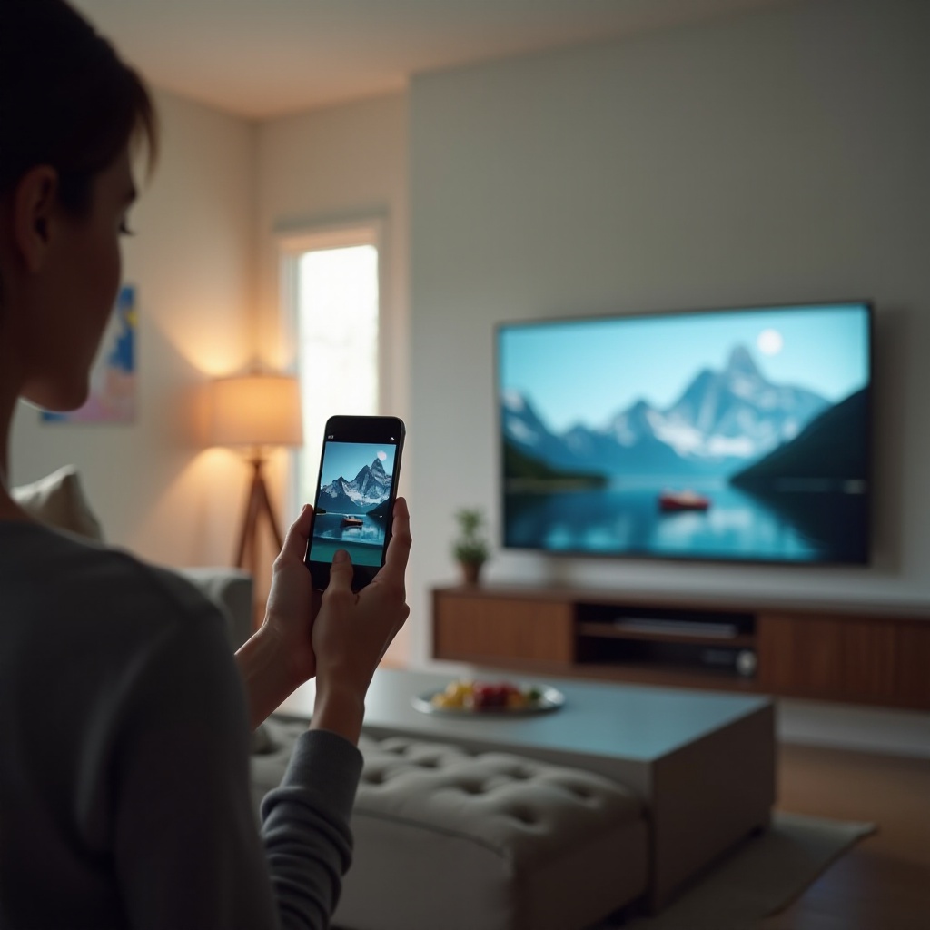 como colocar fotos do seu telefone na sua TV