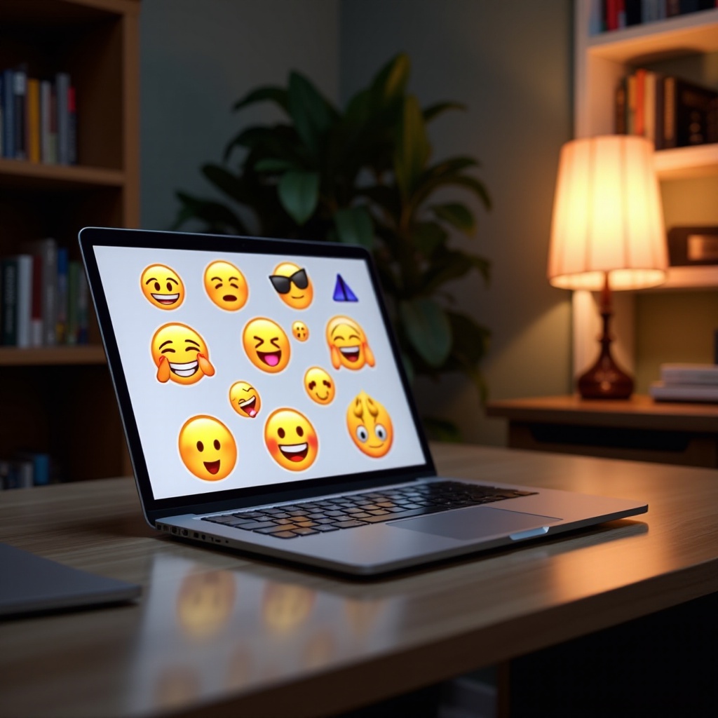 como usar emojis em um laptop