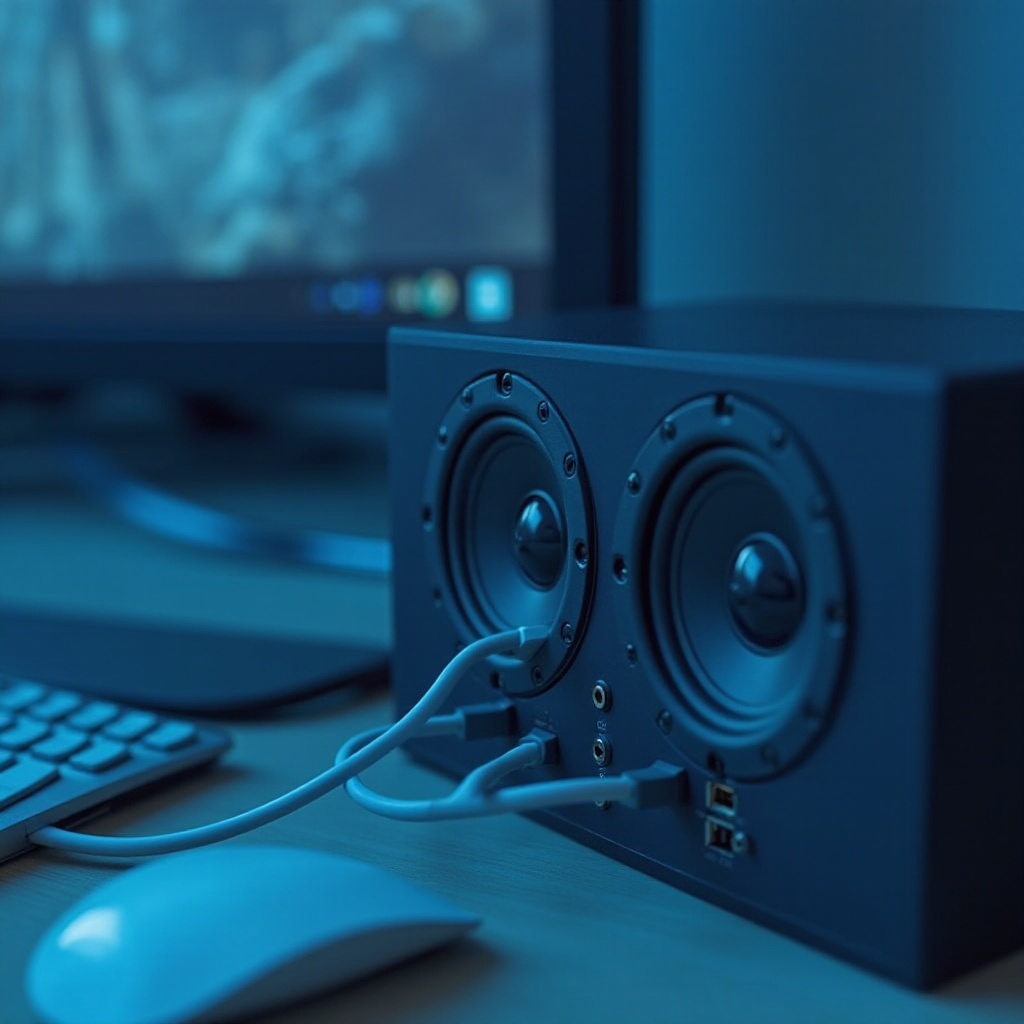 como ligar alto-falantes a um computador