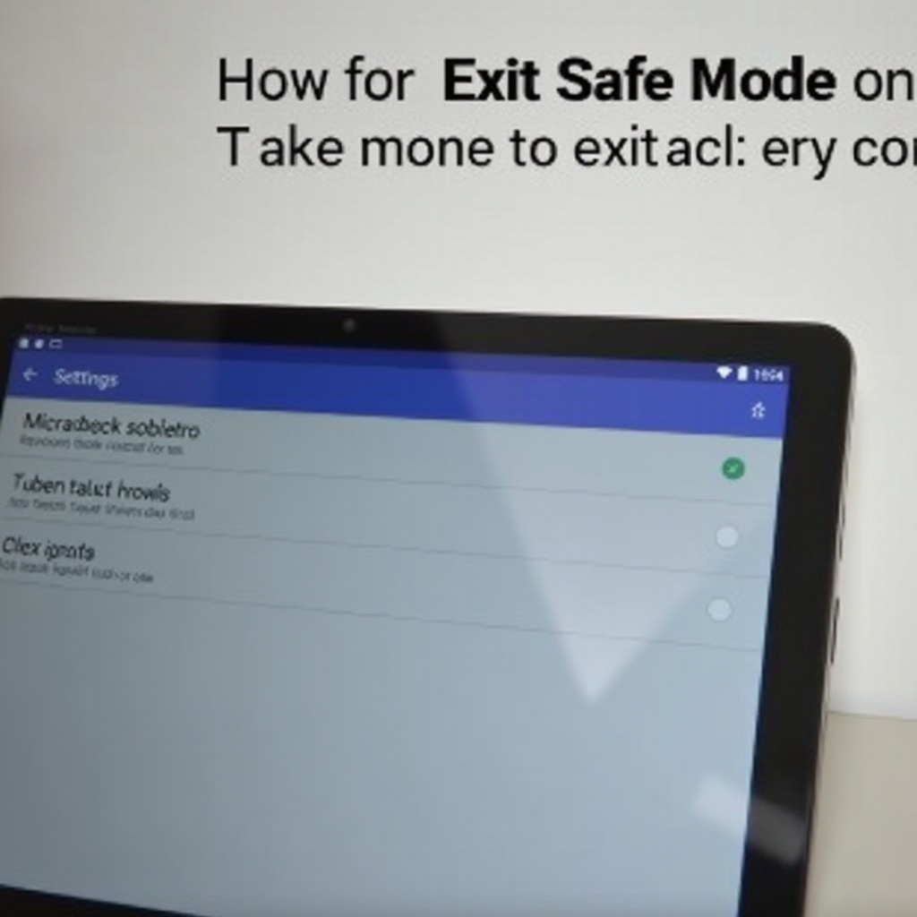 comment sortir la tablette du mode sécurisé